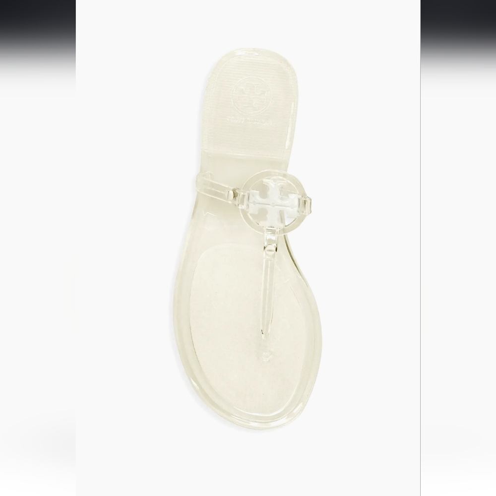 Tory Burch Mini Miller Jelly Thong Sandals Clear/ White New In Box Sizez - Picture 4 of 8
